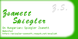 zsanett spiegler business card